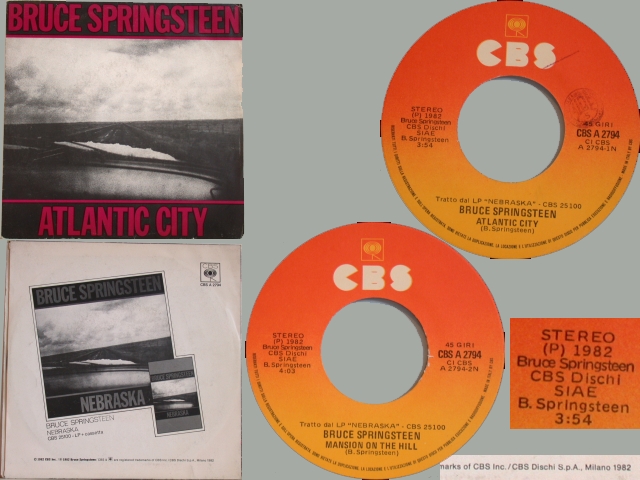 Bruce Springsteen - ATLANTIC CITY / MANSION ON THE HILL